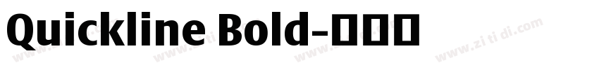 Quickline Bold字体转换